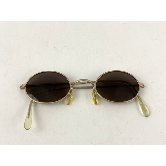 Vintage 1990s Round Children Sunglasses Gold - Picture 7 of 15